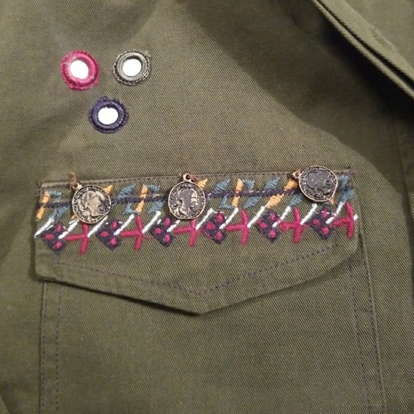 NWOT Beautiful Stories Shirt/Jacket Embroidered - Picture 3 of 4